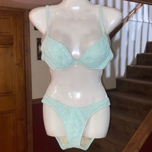 Teal blue lace bikini small Victoria secret 34c